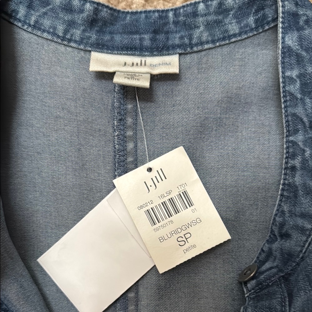 J Jill Check denim dress NWT SP - Picture 2 of 5